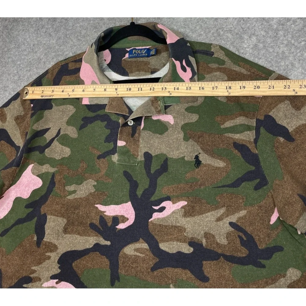 Polo Ralph Lauren Polo Shirt Green Pink 1XB Camo New